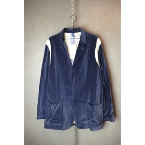 BRS Nike Blue Ribbon Products‎ Mens Navy Velvet Blazer Jacket XL 2005 Rare